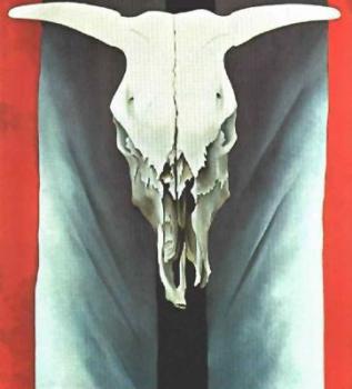 Georgia O Keeffe : Cow's Skull: Red, White, and Blue